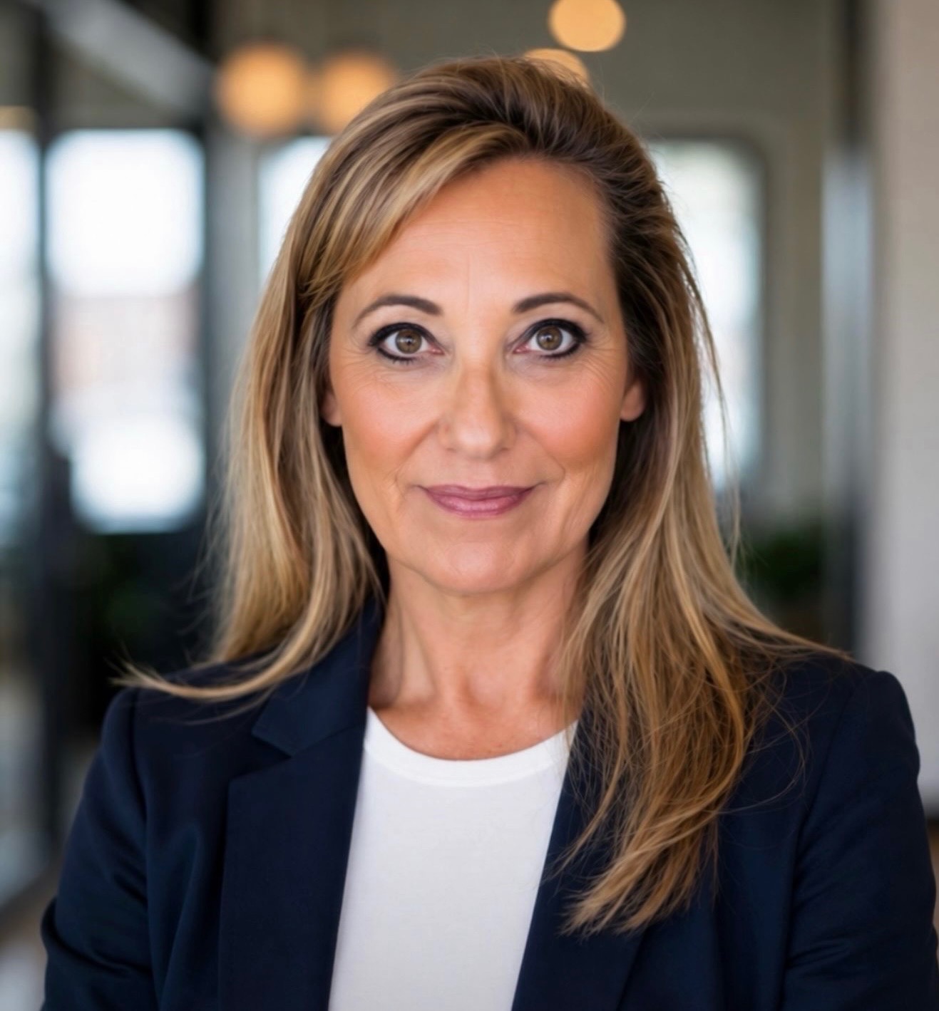 Dr. Kimberly Cummings Reyes-Dott, Founder & CEO — professional portrait in a navy blazer
